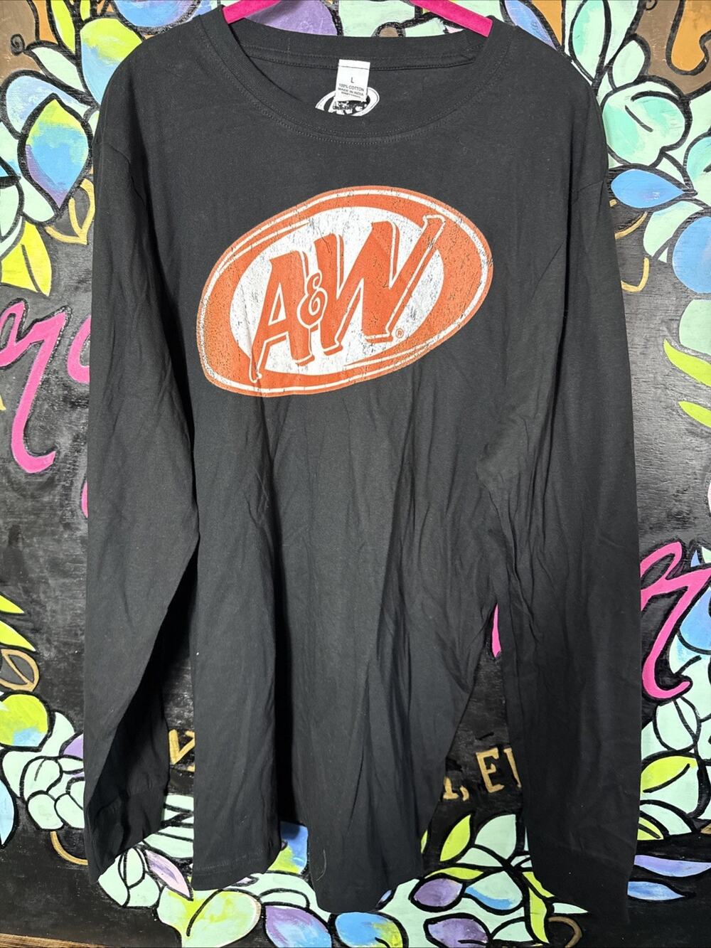 A&W Root Beer LS Shirt, Black, Large